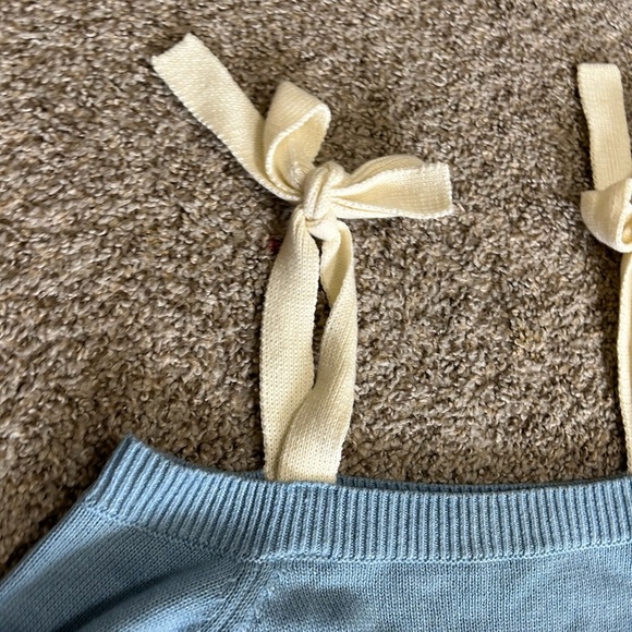 Lovers + Friends' Mercer Sweater Dusty Blue Tie Long Sleeve Wool Mix Size Small - Picture 6 of 12